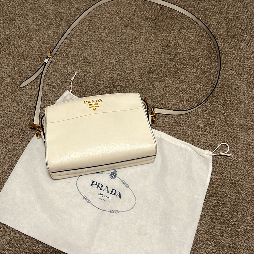 White Prada crossbody